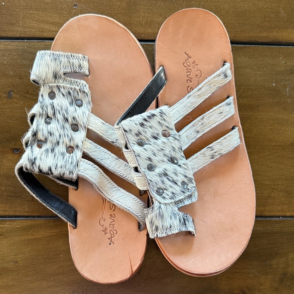 Animal Print Strappy Sandals